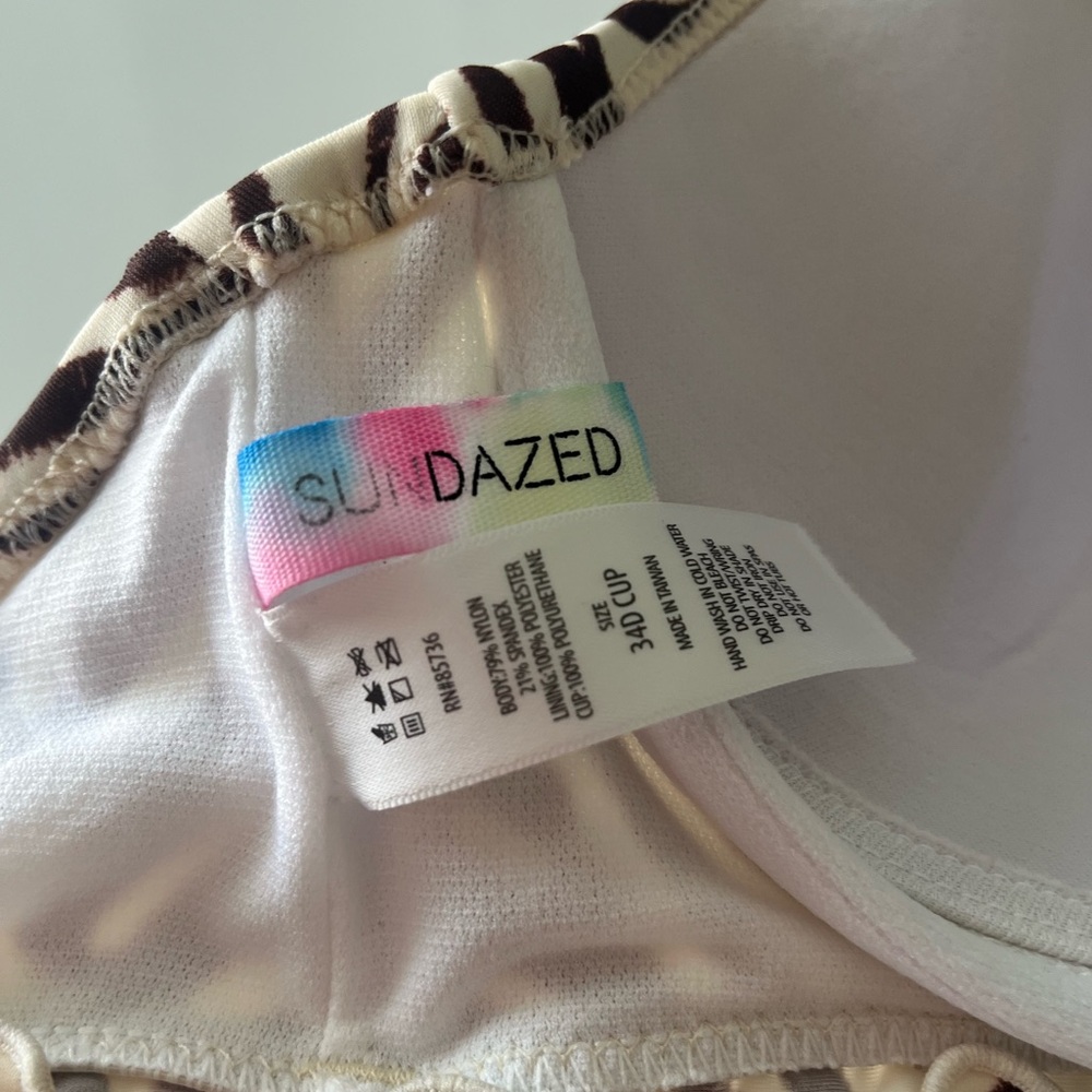 Sundazed Zebra Print Bikini Top 34D - Picture 6 of 6